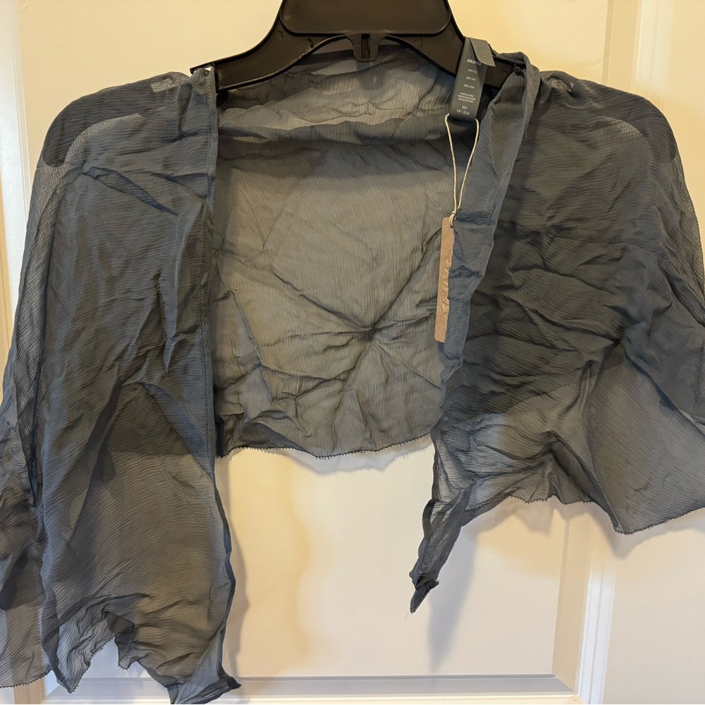 Skims Crinkle Skirt Cover Up Wrap Skirt Size XS Color Gunmetal New With Tags